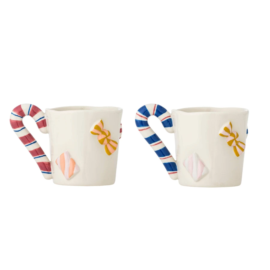 Kubki z kamionki Candice - Multi, 2szt. / Bloomingville Mini