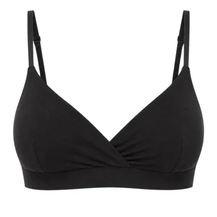Nieprzemakalny biustonosz do karmienia piersią Bralette black / dropless.