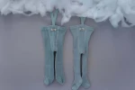 Rajstopki bawełniane ze stopkami Hippy Footed - Misty Blue / Silly Silas