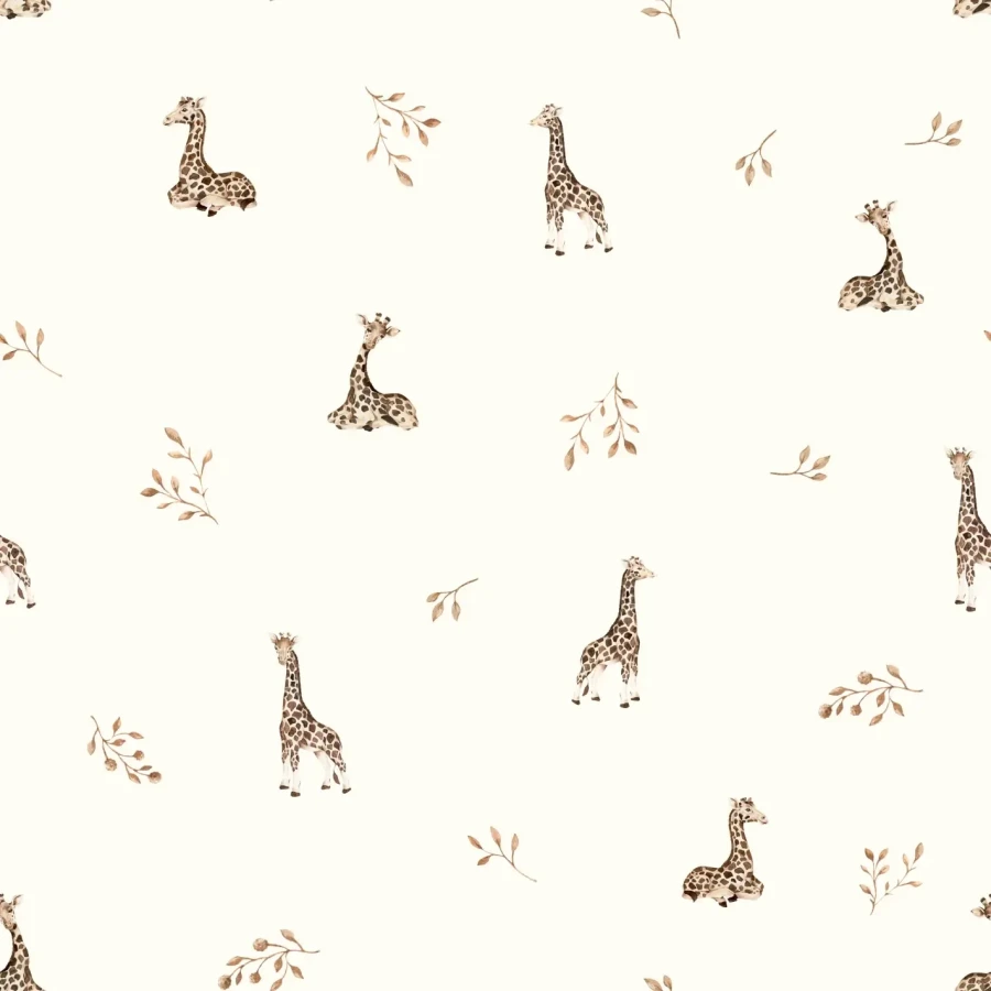 Prześcieradło z bawełny organicznej do łóżeczka dziecięcego 60x120 - giraffes / My Memi