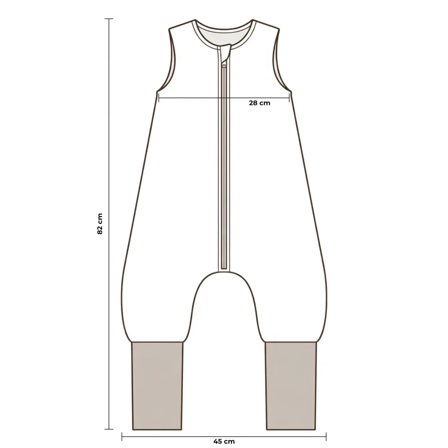 Śpiworek z bawełny organicznej z nogawkami 1-3 lata, 2,5 TOG - cavapoo / My Memi