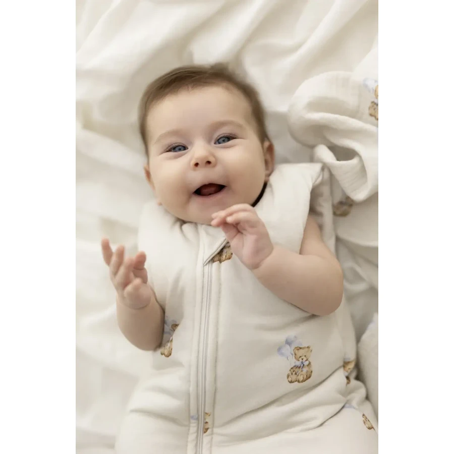 Śpiworek z bawełny organicznej 2.5 TOG - teddy / My Memi