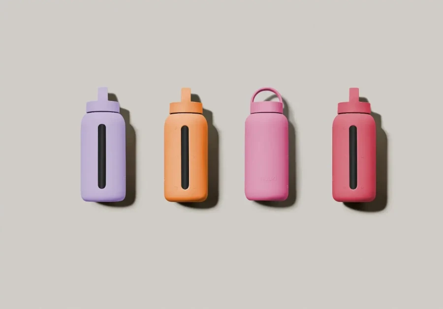 Szklana butelka Daily Bottle, 720 ml - Flamingo Pink / Muuki