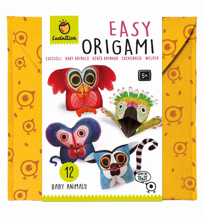 EASY ORIGAMI - zestaw kreatywny - DZIECI ZWIERZĄT / Ludattica