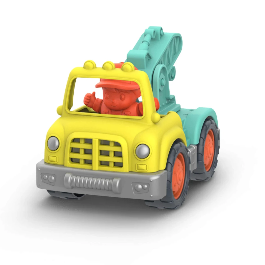 CIĘŻARÓWKA-DŹWIG z kierowcą - Little CRANE TRUCK, Wonder Wheels / Battat