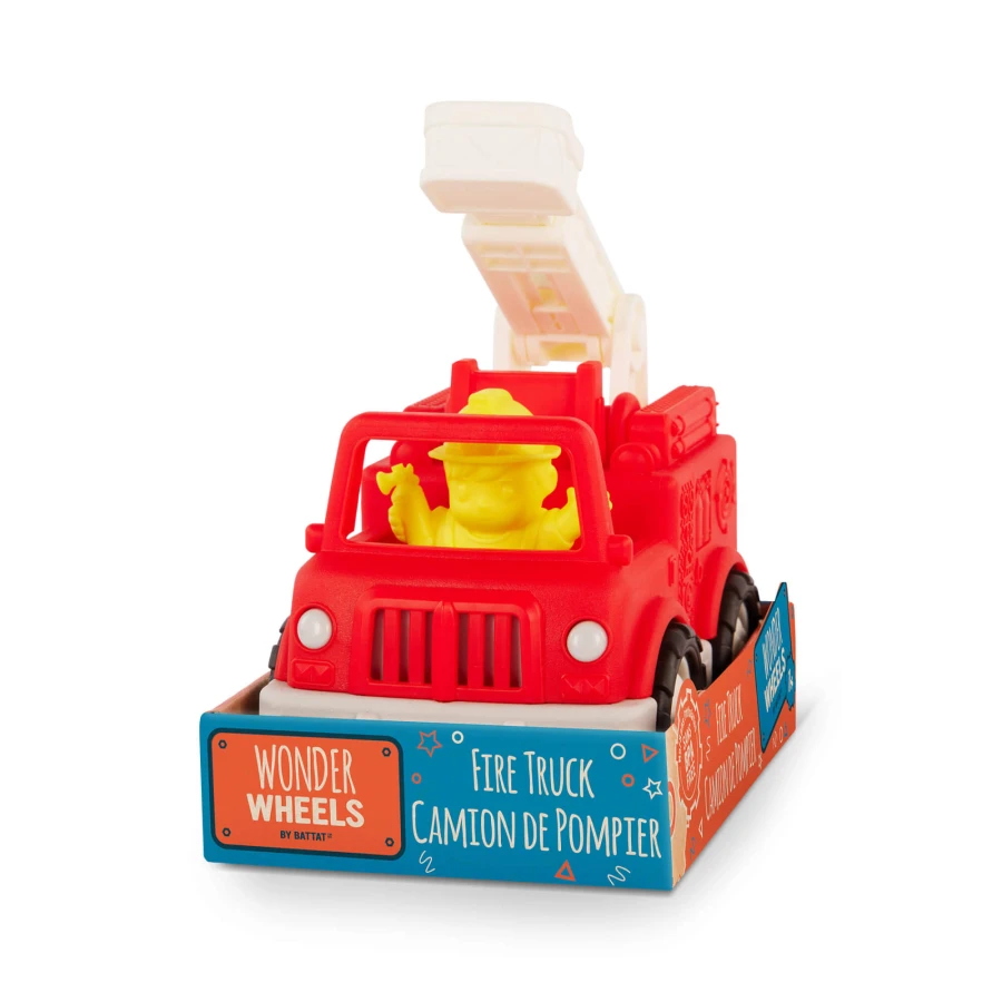 WÓZ STRAŻACKI z kierowcą Strażakiem - Little FIRE TRUCK, Wonder Wheels / Battat