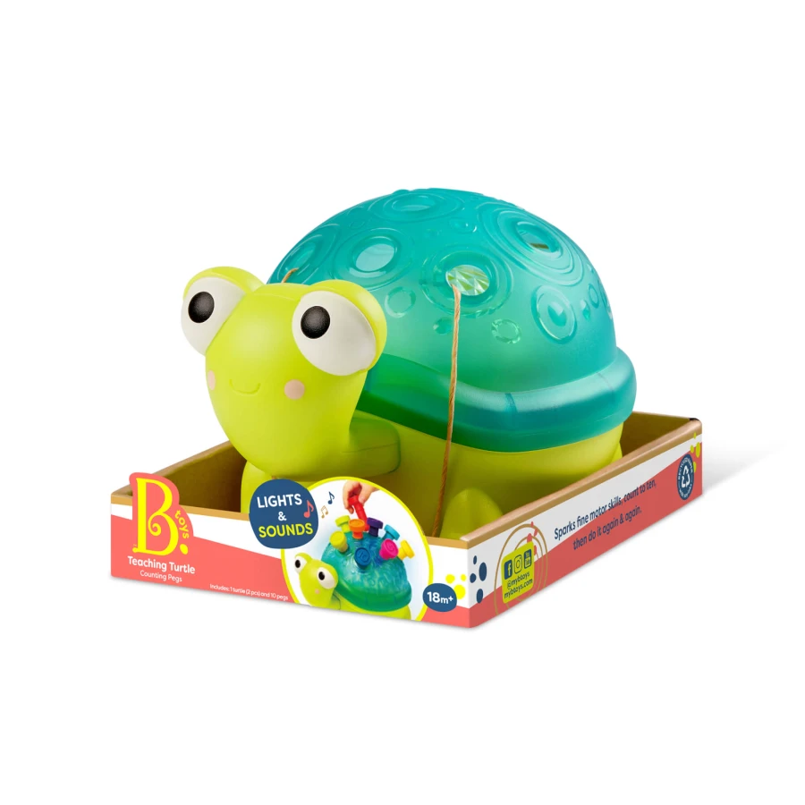 Interaktywny ŻÓŁW edukacyjny (turkusowy) - do nauki liczenia i kolorów / B.Toys