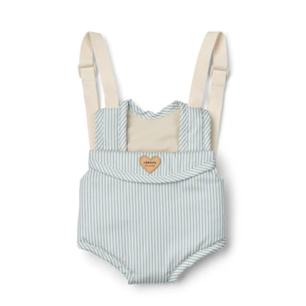 Nosidełko dla lalek Eleanor - Y/D stripe Beach blue, creme de la creme / Liewood