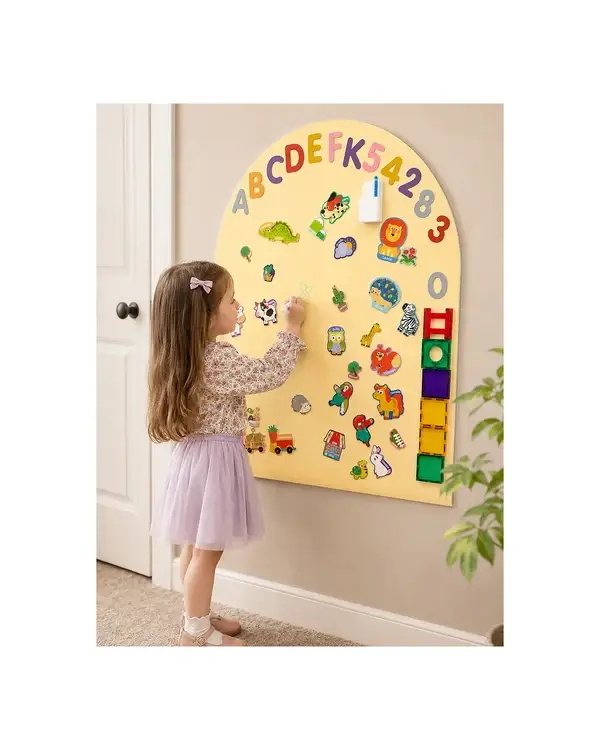 Magnetyczna tablica samoprzylepna MagneKids Arch 95×60cm - Sand / Family Nation