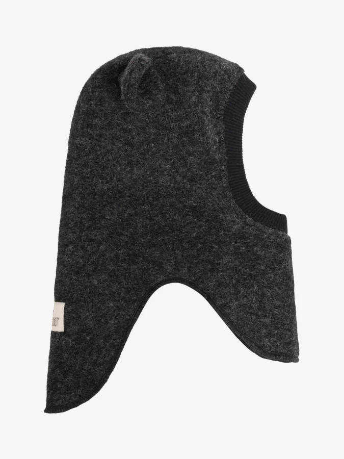 Kominiarka z uszkami misia - Dark Grey Melange / HUTTEliHUT
