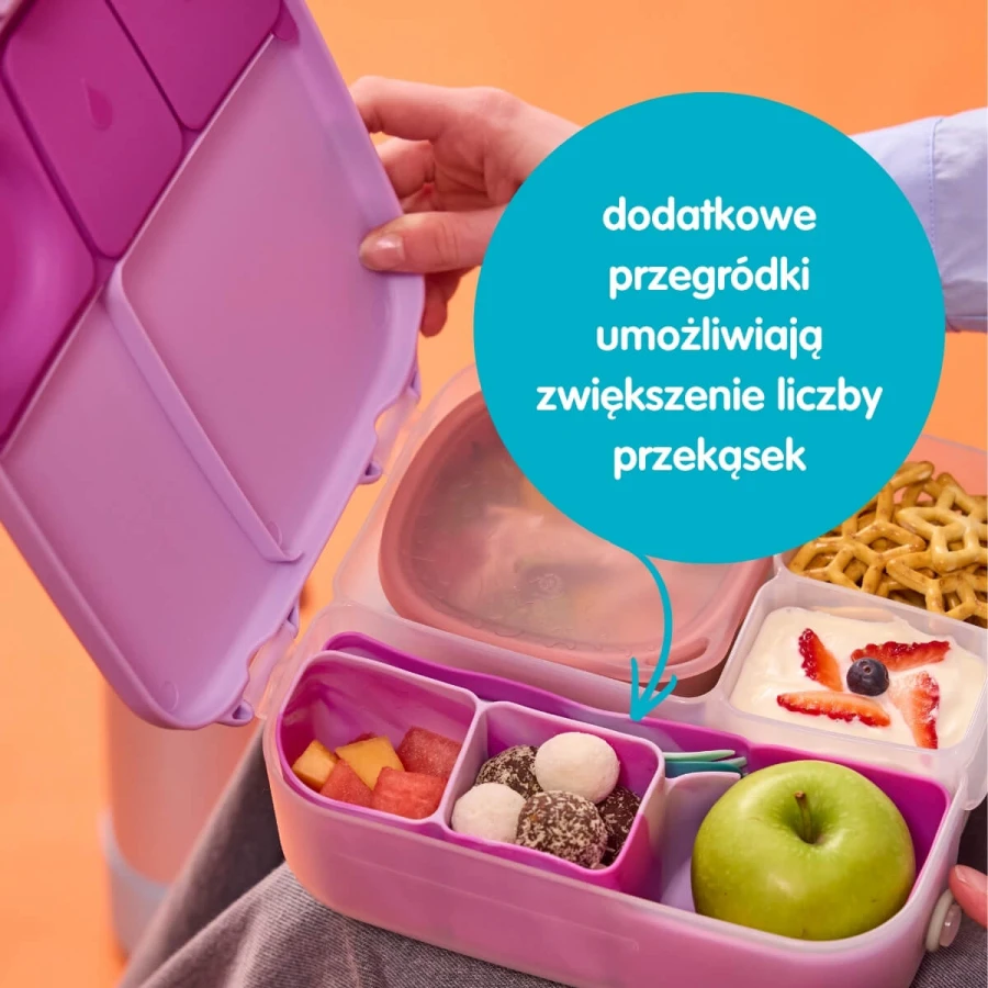 Silikonowy wkład do lunchboxa z przegrodą na sztućce, Forest / b.box