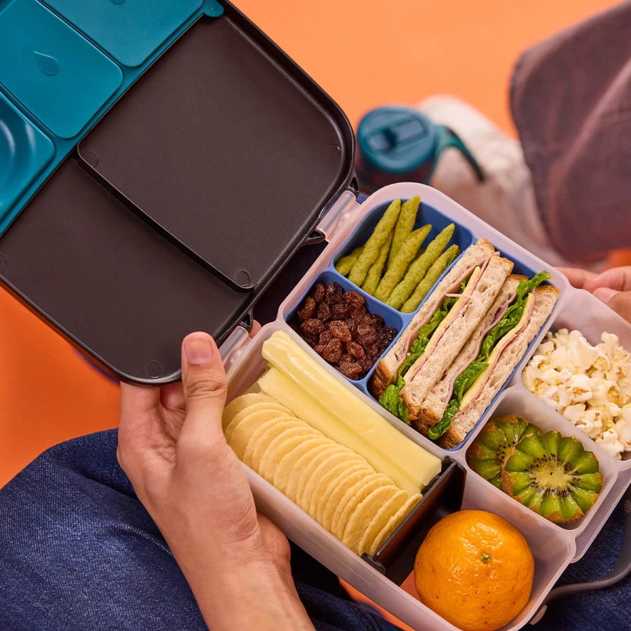 Silikonowy wkład do lunchboxa z dodatkowymi przegródkami, Ocean / b.box