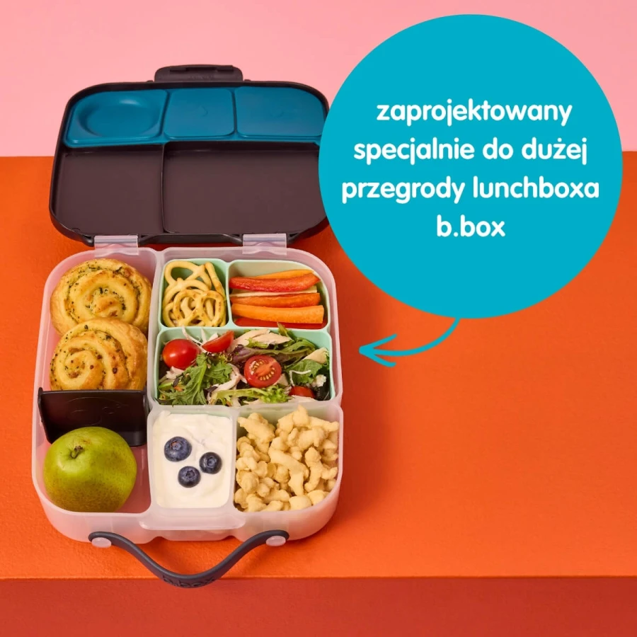 Silikonowy wkład do lunchboxa z dodatkowymi przegródkami, Berry / b.box