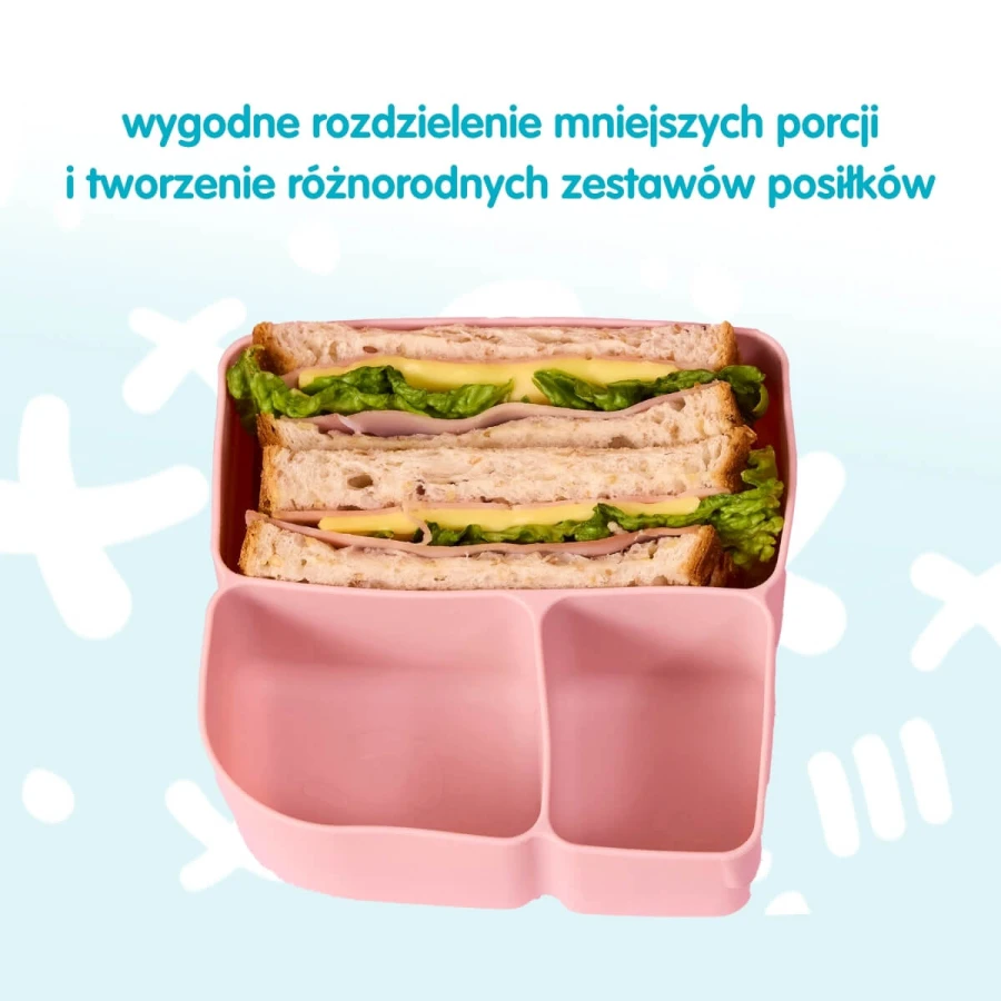 Silikonowy wkład do lunchboxa z dodatkowymi przegródkami, Forest / b.box