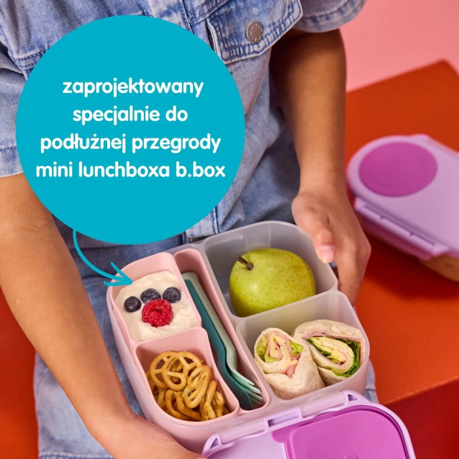 Silikonowy wkład do mini lunchboxa z przegrodą na sztućce, Ocean / b.box