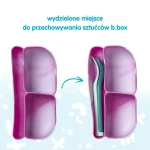 Silikonowy wkład do mini lunchboxa z przegrodą na sztućce, Forest / b.box