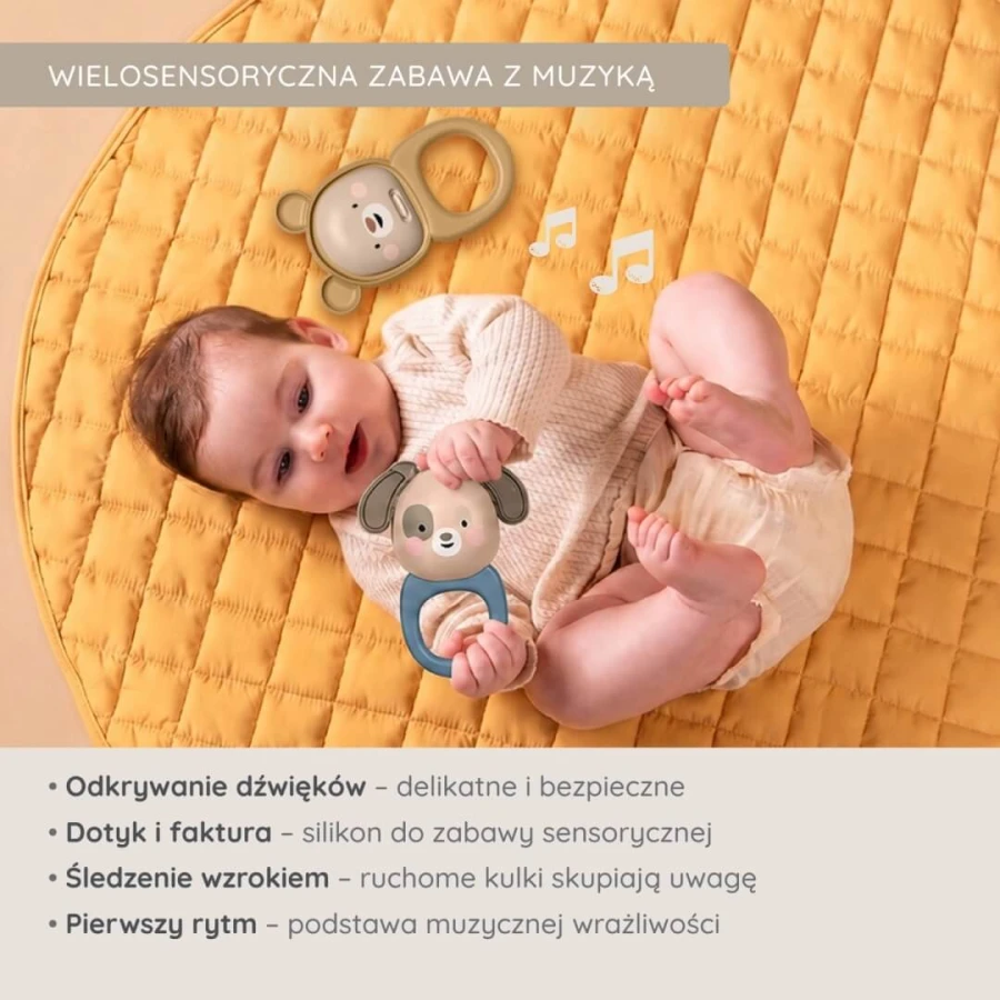 Duet Muzyczny - dzwoneczek i grzechotka, 3m+ / Taf Toys