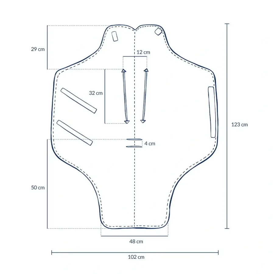 Kocyk do fotelika samochodowego MULTI - BEBE MIGNON VANILLA / La Millou