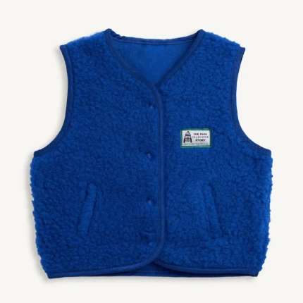 Dziecięca kamizelka merino - cobalt / Happymess