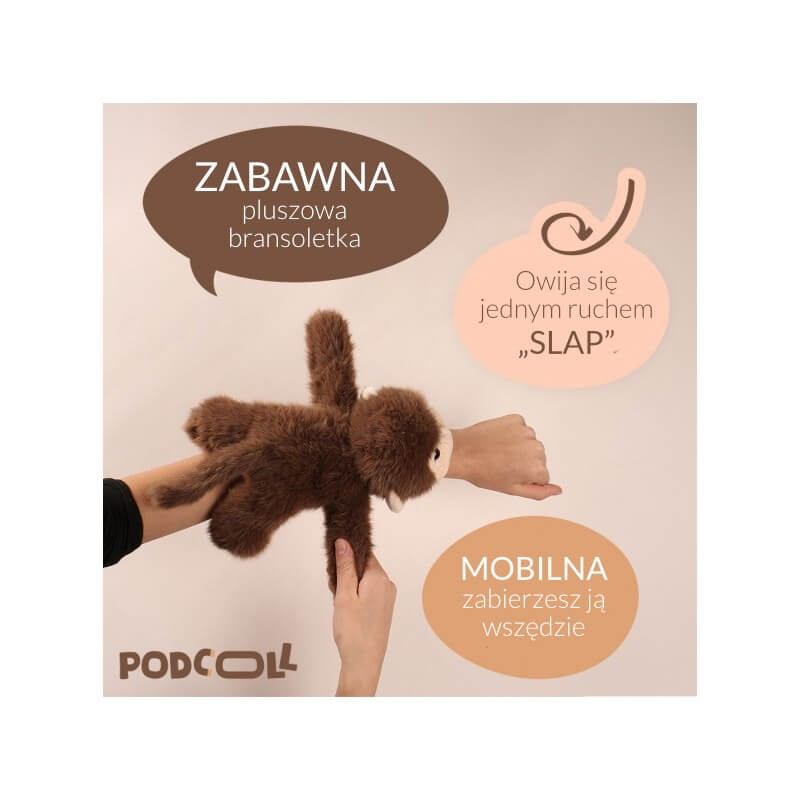 Pluszowa bransoletka Slap Małpka Podcoll / Histoire d'Ours