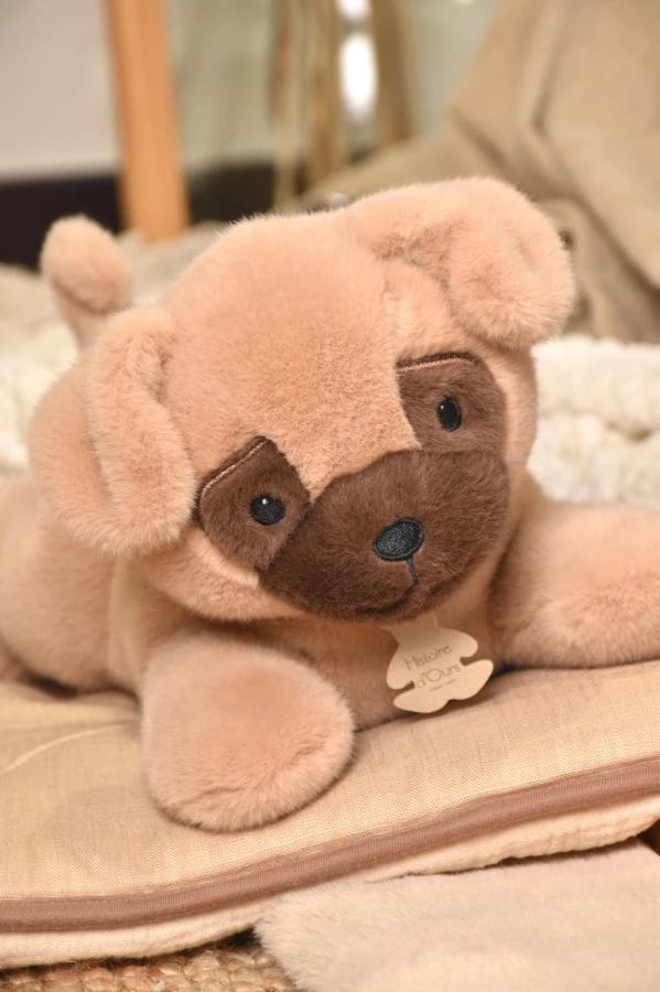Pluszowy obciążeniowy pies beżowy Les P'tits Relax / Histoire d'Ours