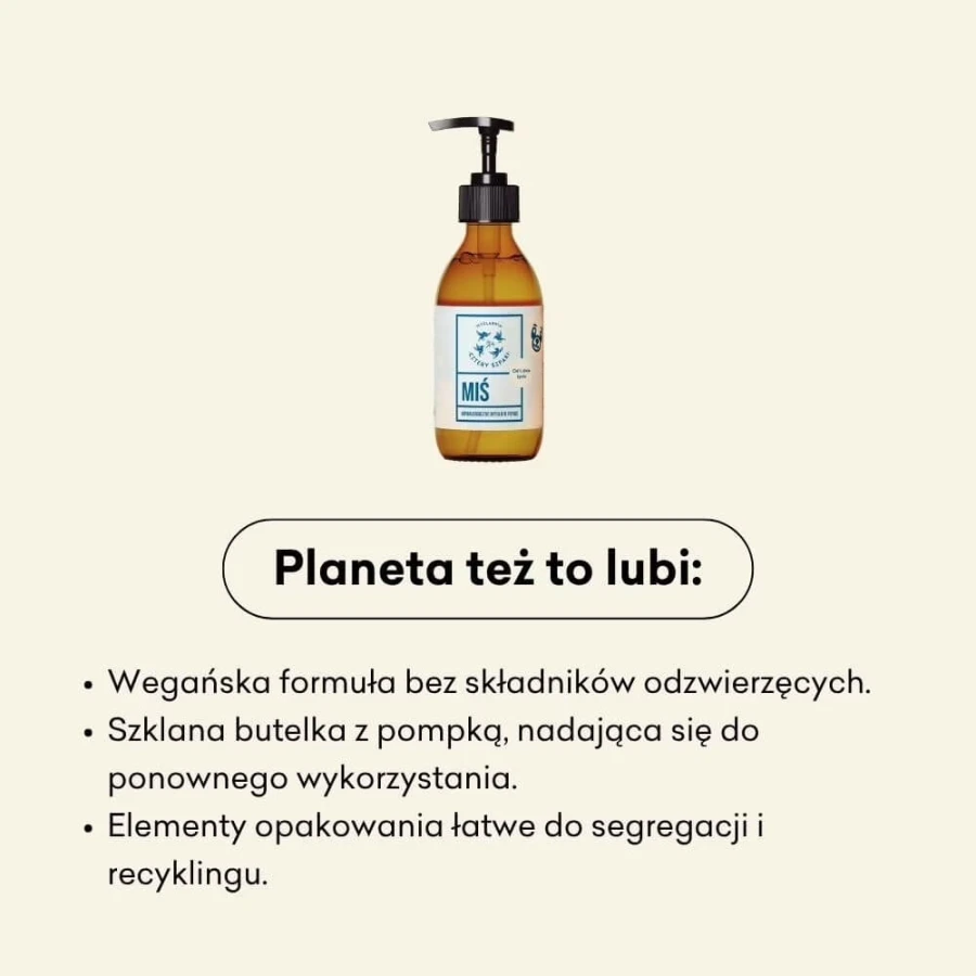 Miś - hipoalergiczne naturalne mydło w płynie od 1. dnia życia, 300ml / Mydlarnia Cztery Szpaki