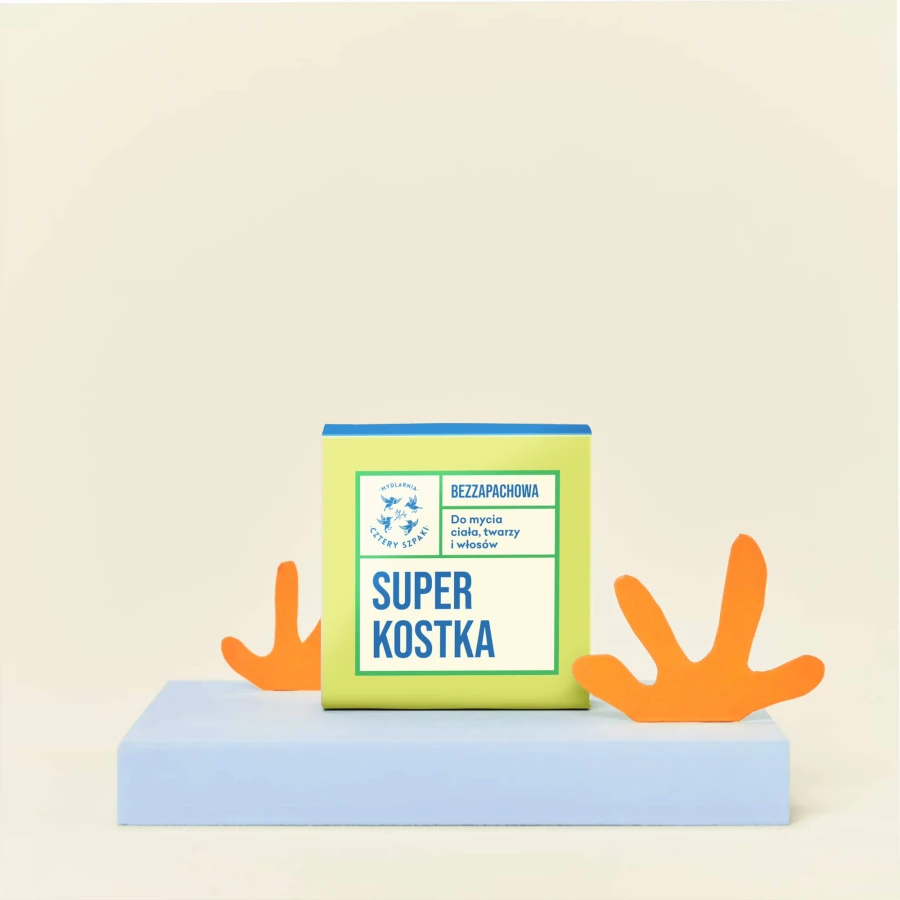 Superkostka - do mycia ciała, twarzy i włosów, 75 g / Mydlarnia Cztery Szpaki
