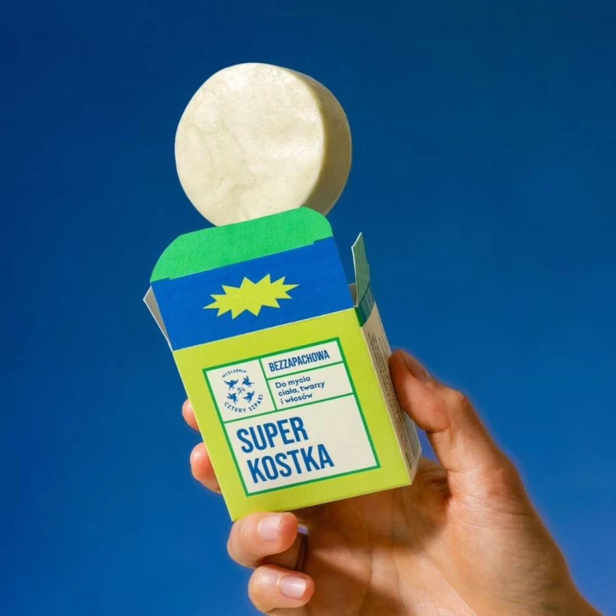 Superkostka - do mycia ciała, twarzy i włosów, 75 g / Mydlarnia Cztery Szpaki