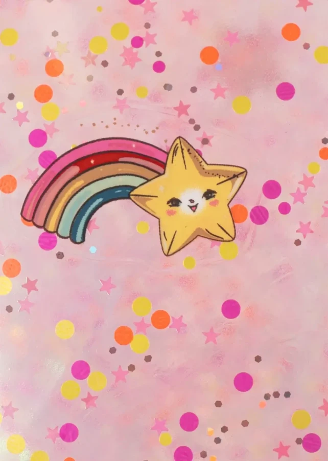 Brokatowa piłka do skakania - rainbow / Konges Slojd