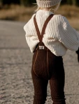 Rajstopki 100% wełny merino bez stópek Footless - Espresso Brown / Silly Silas
