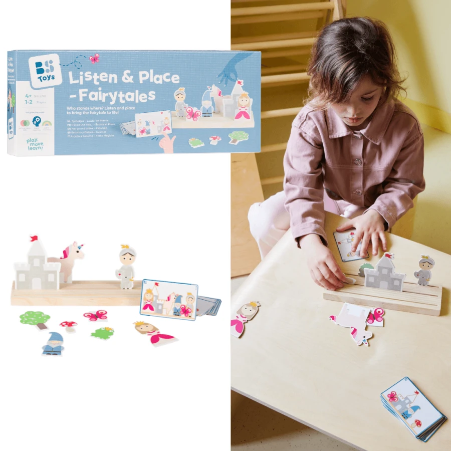 Gra edukacyjna Baśniowe opowieści - słuchaj i układaj, 4+ / BS Toys