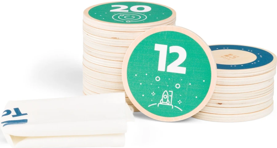 Liczbowe memo, drewniana gra pamięciowa z liczbami, 6+ / BS Toys