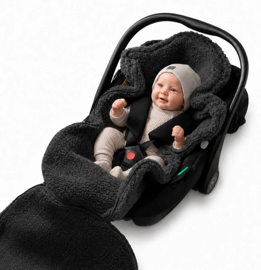 Śpiworek wełniany Mini Nevada 0-18m - anthracite / Zaffiro