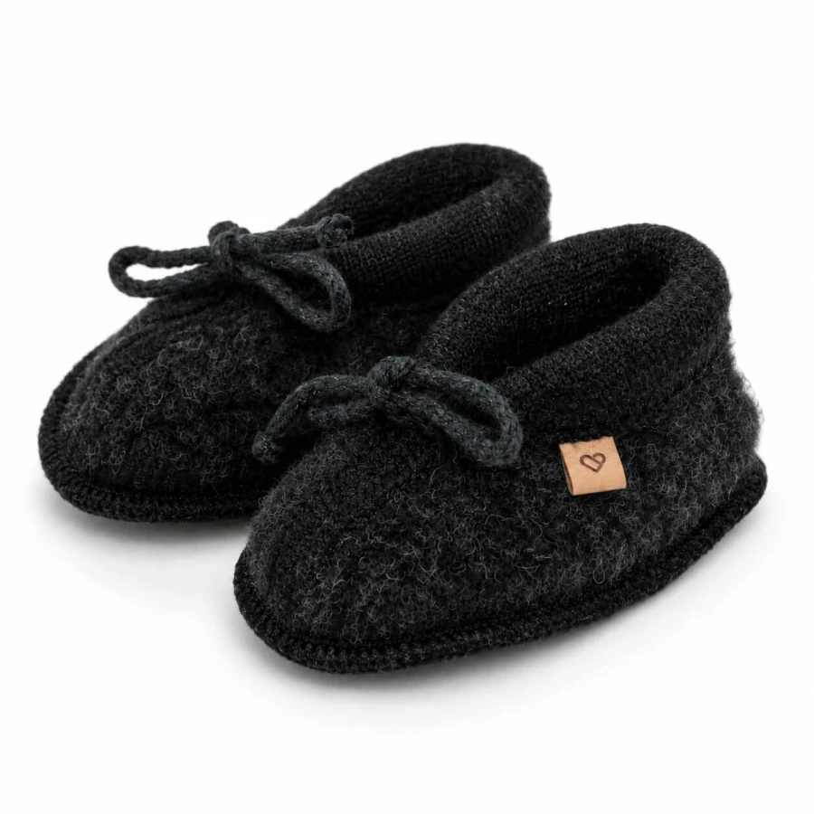 Buciki dziecięce wełniane Nevada - anthracite / Zaffiro