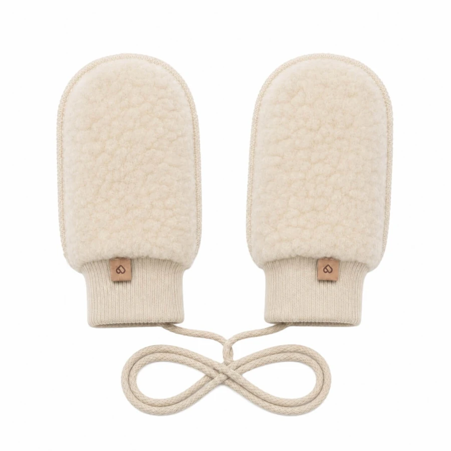Rękawiczki dziecięce wełniane Nevada - beige / Zaffiro