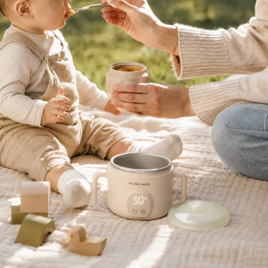 USZKODZONE OPAKOWANIE: Przenośny podgrzewacz do jedzenia dla dzieci MyBabyBowl - White / MyBabyBottle