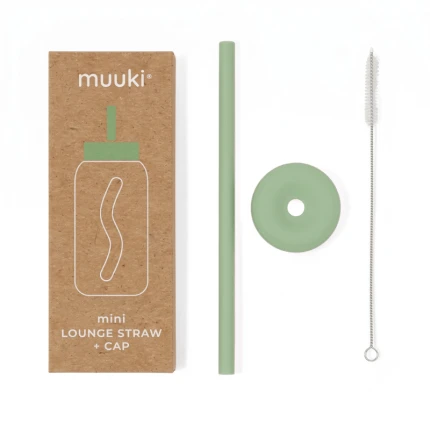 Silikonowa nasadka ze słomką do butelki Mini Bottle Muuki - Pure Matcha / Muuki