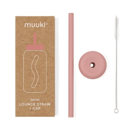 Silikonowa nasadka ze słomką do butelki Mini Bottle Muuki - Terra Cotta / Muuki