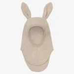 Kominiarka 100% wełny merino z uszkami królika - Sand Melange / HUTTEliHUT