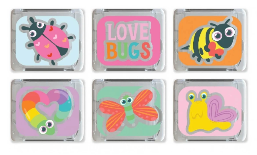 Kostki sensoryczne świecące w wodzie 6szt. - Love Bugs / Glo Pals