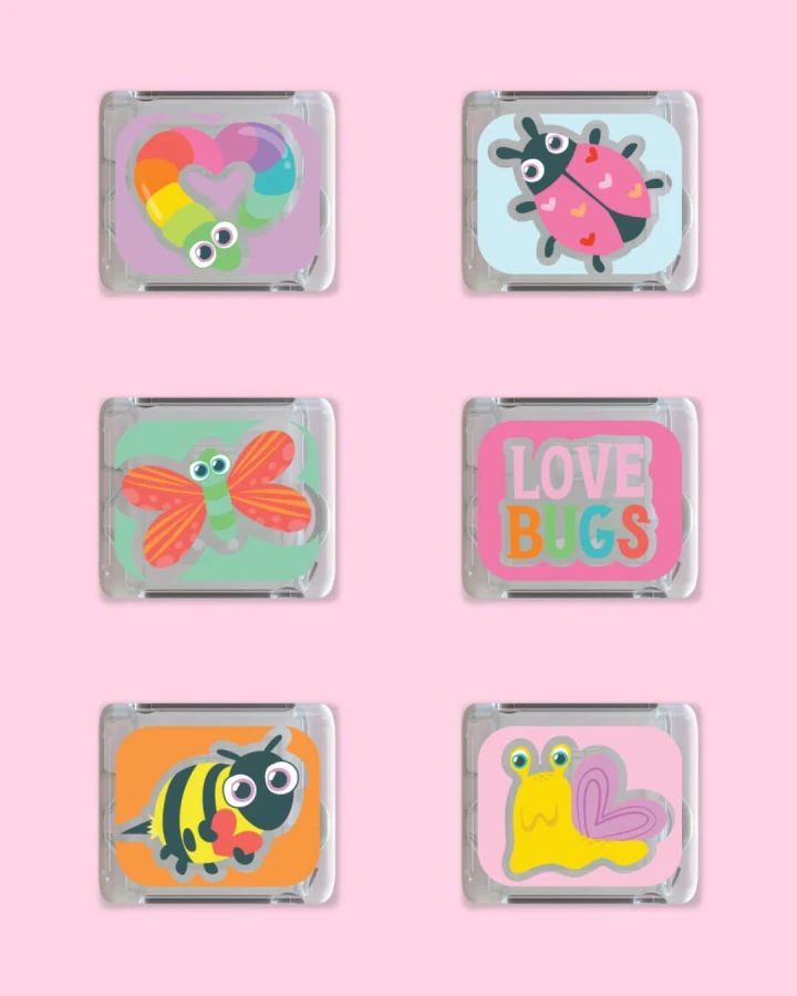 Kostki sensoryczne świecące w wodzie 6szt. - Love Bugs / Glo Pals
