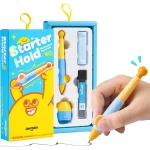 Ołówek Automatyczny WOW Grip 2mm Niebieski - ergonomiczny uchwyt, temperówka, wkłady grafitowe 12 szt. HB, gumka, etui / Jarmelo