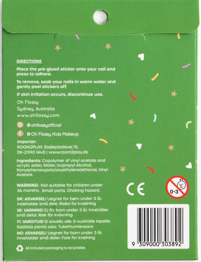 Naklejki na paznokcie dla dzieci - WILD WONDERS, hipoalergiczne / Oh Flossy