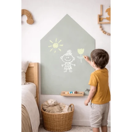 Magnetyczna tablica samoprzylepna MagneKids House 70×44 - Sage Green / Family Nation