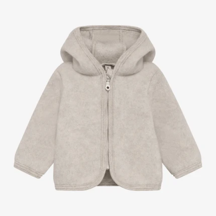Kurtka 100% wełny merino - Camel Melange / HUTTEliHUT
