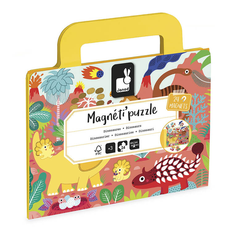 Magnetyczne puzzle Dinozaury Magneti'puzzles 24 el. 3+ / Janod
