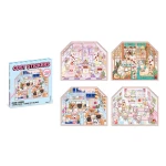 Zestaw kreatywny Scenki do wyklejania z mini naklejkami i pęsetą Cosy stickers - Restauracja / Janod