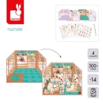 Zestaw kreatywny Scenki do wyklejania z mini naklejkami i pęsetą Cosy stickers - Restauracja / Janod