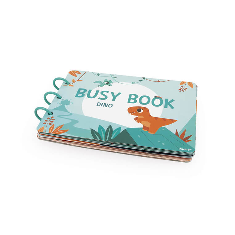 Książeczka z zadaniami Busy Book Dinozaury 3+ / Janod