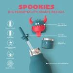 Butelka termiczna ze słomką Spookie, 460 ml - Beast / Asobu Halloween
